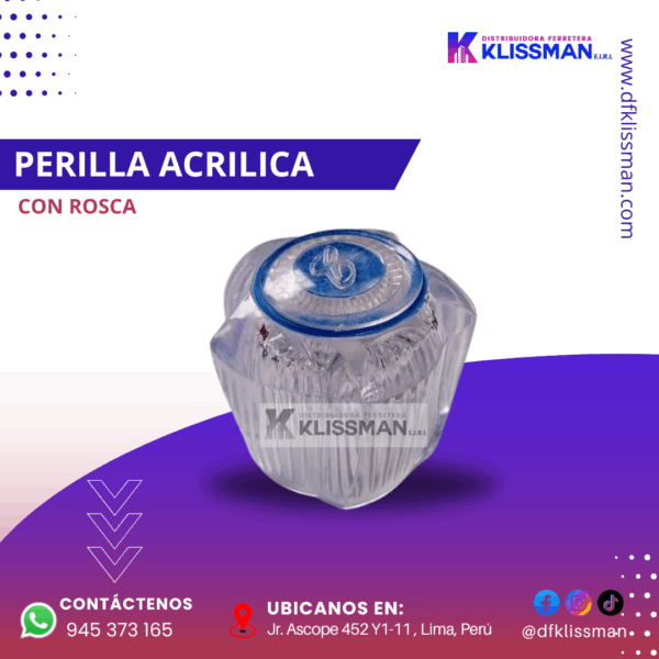 PERILLA ACRILICA CON ROSCA