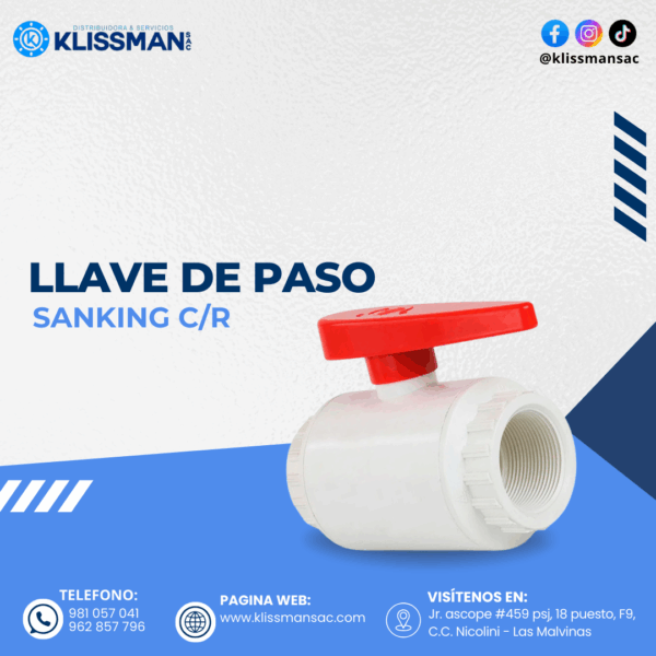 LLAVE DE PASO SANKING