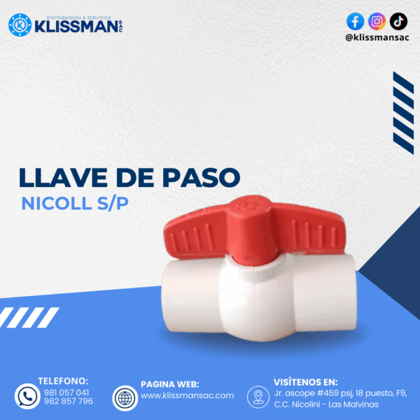 LLAVE DE PASO NICOLL