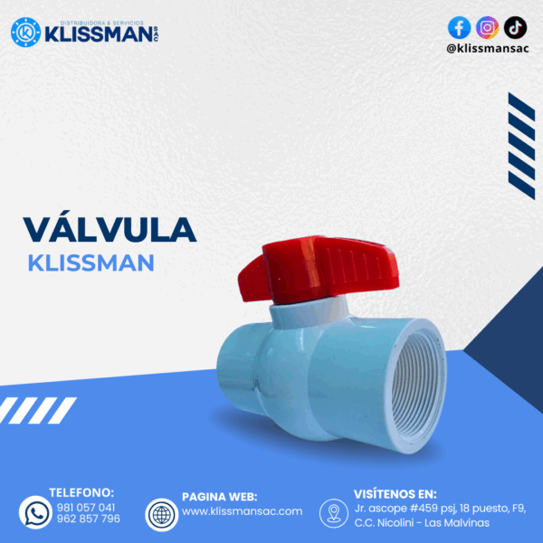 VÁLVULA PVC KLISSMAN - Imagen 2