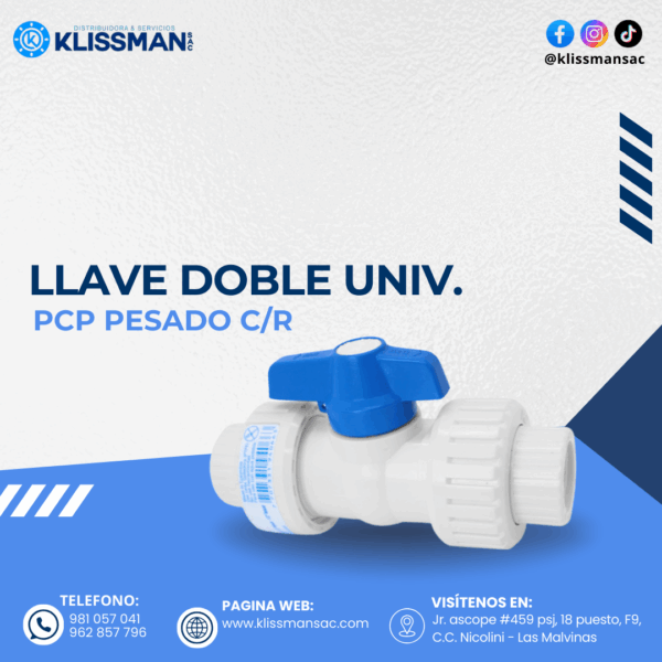 LLAVE DOBLE UNIÓN UNIV. PCP