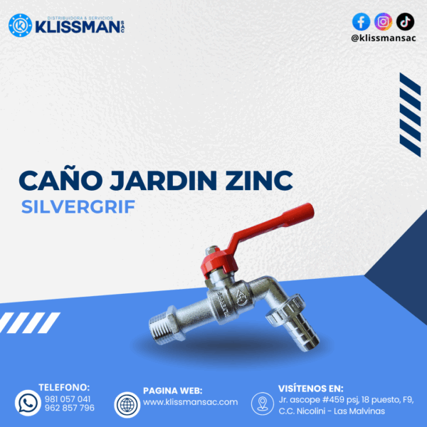 CAÑO JARDIN ZINC SILVERGRIF